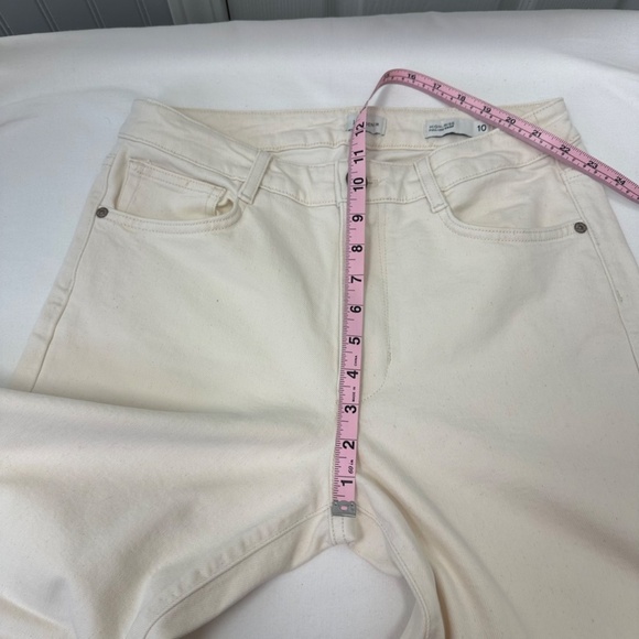 J.Jill Cream High-rise Straight-Leg  Jeans S:10– Minimalist Everyday Essential - Picture 9 of 10